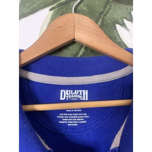 Duluth Trading Mens XL Blue Short Sleeve Polo Shirt 100% Cotton - Picture 4 of 5